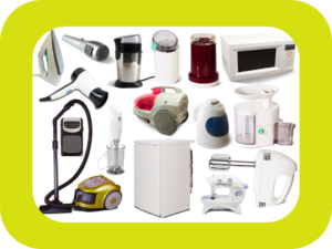 Montasje av diverse hvitevarer